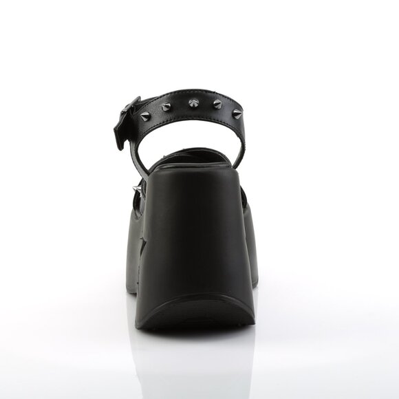 Demonia Dynamite 02 Black Studded Platform Sandal - Picture 3 of 5